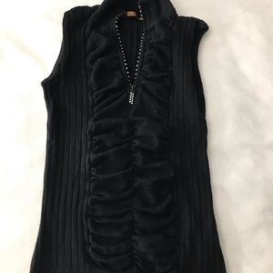 Bella Sleeveless Black Sweater